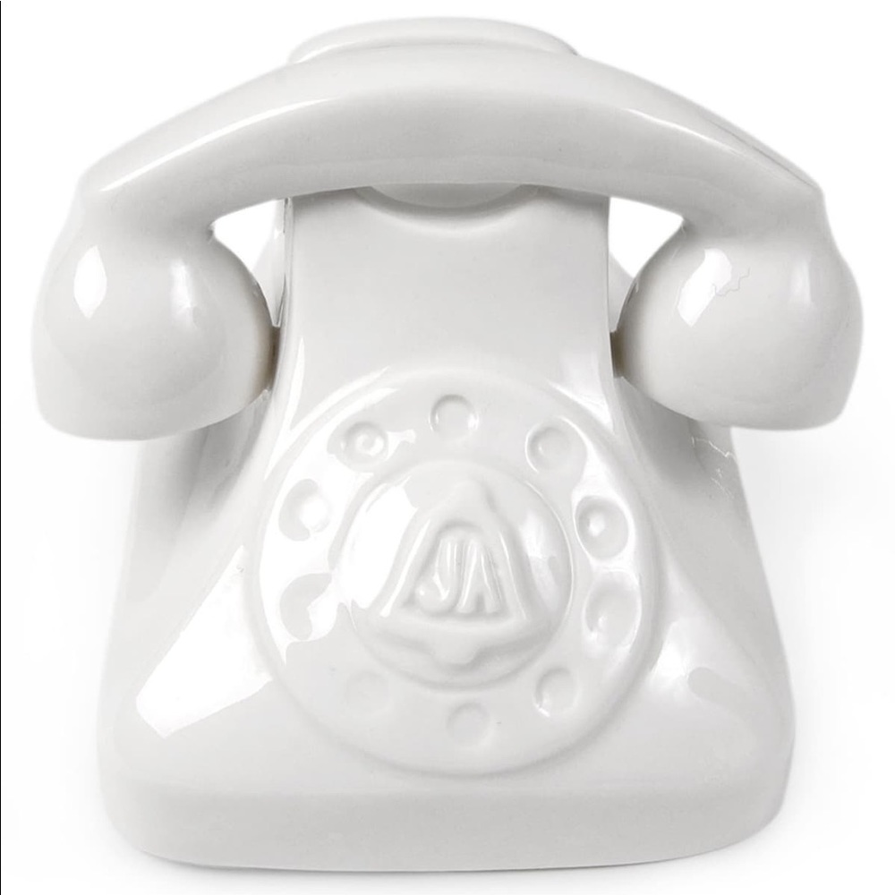 Jonathan Adler White Ceramic Telephone Sculpture